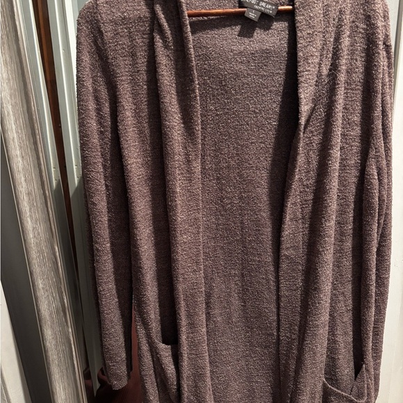 Barefoot Dreams Gray Cardigan Sweater Soft Knit Open Front - Picture 2 of 2